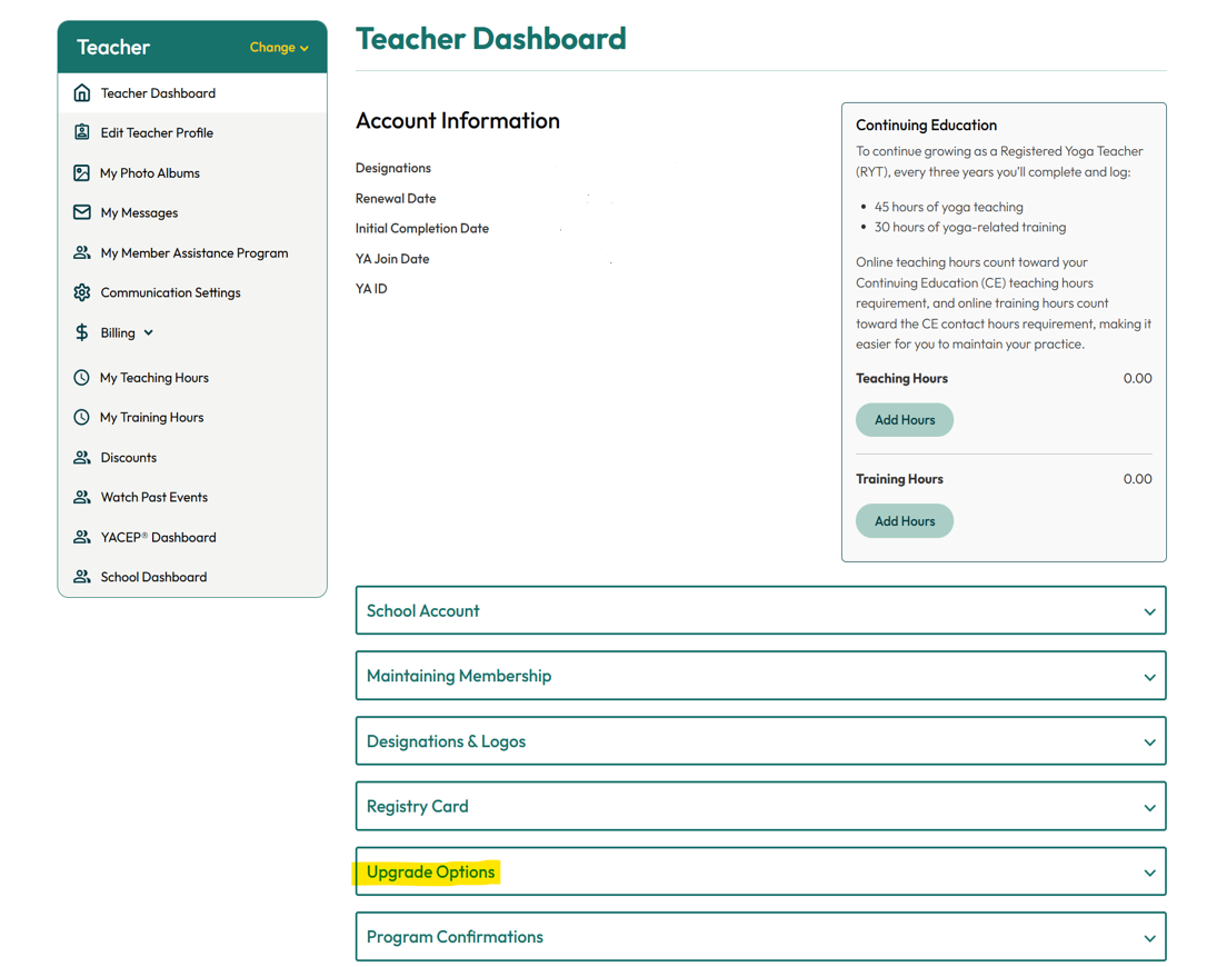 Help Center | What are the steps to upgrade my RYT credential? What is ...